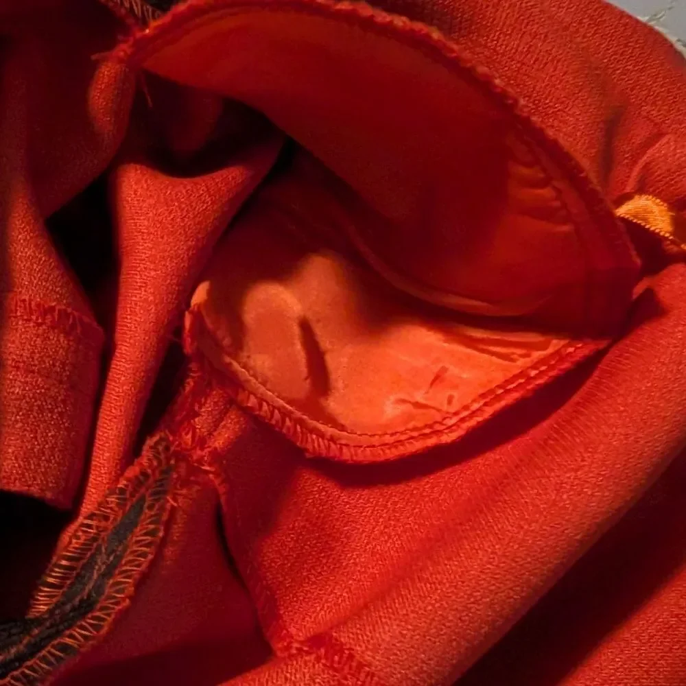 Studio 1 Women's Orange One Button Short Jacket Blazer, Size 8.